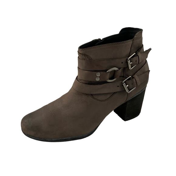 Josef Seibel Women's Buckle Strap Ankle Nubuck Boots Size 40 (9) - Picture 1 of 9